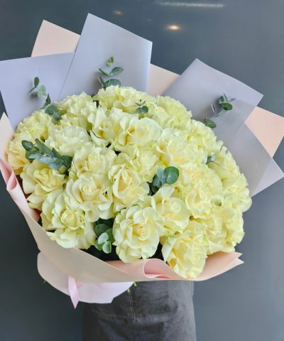 белые розы букет заказать