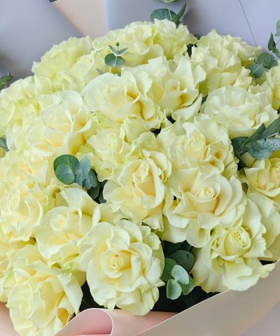 белые розы букет заказать