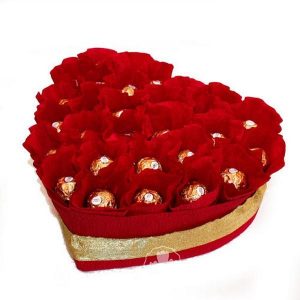 Сердце из конфет 55